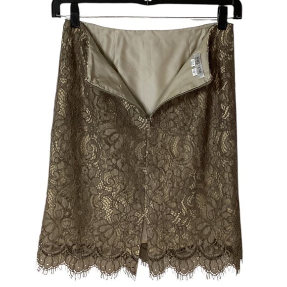 Vintage Kay Unger New York Beige Lace Pencil Skirt - Size 8 - Picture 2 of 8